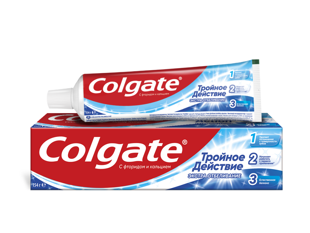 Зубная паста Colgate Тройное действие экстра отбеливание 100 мл