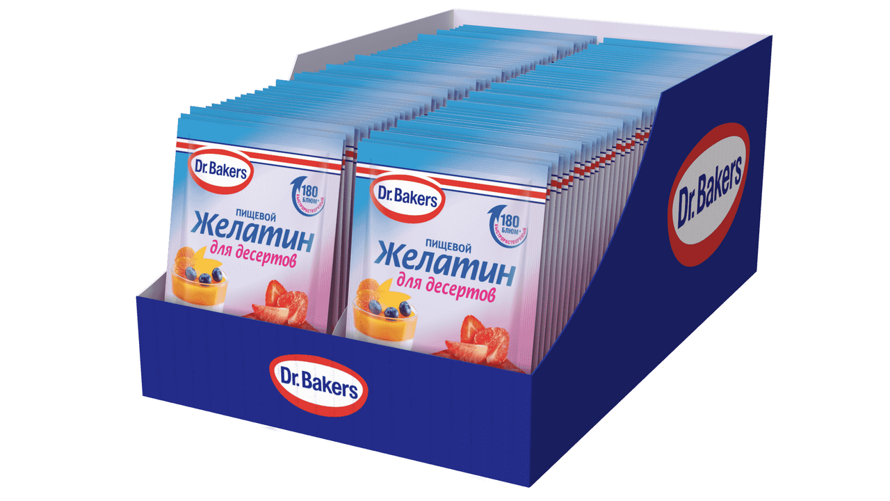 Желатин пищевой Dr.Bakers для десертов, 10г