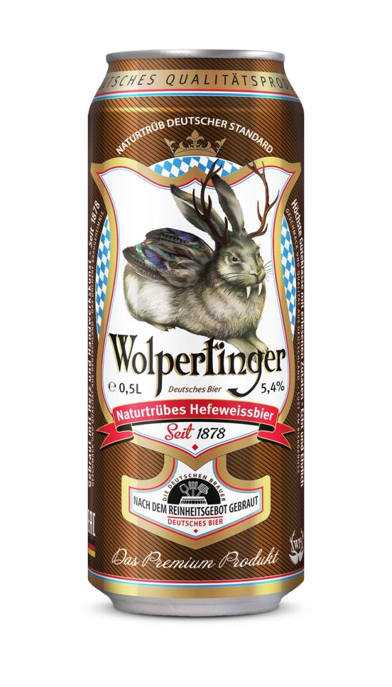 Пиво Wolpertinger Naturtrubes Hefeweissbier светлое 5% 0,5 л