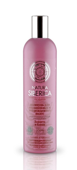Шампунь Natura Siberica для окрашенных и поврежденных волос защита и блеск, 400мл
