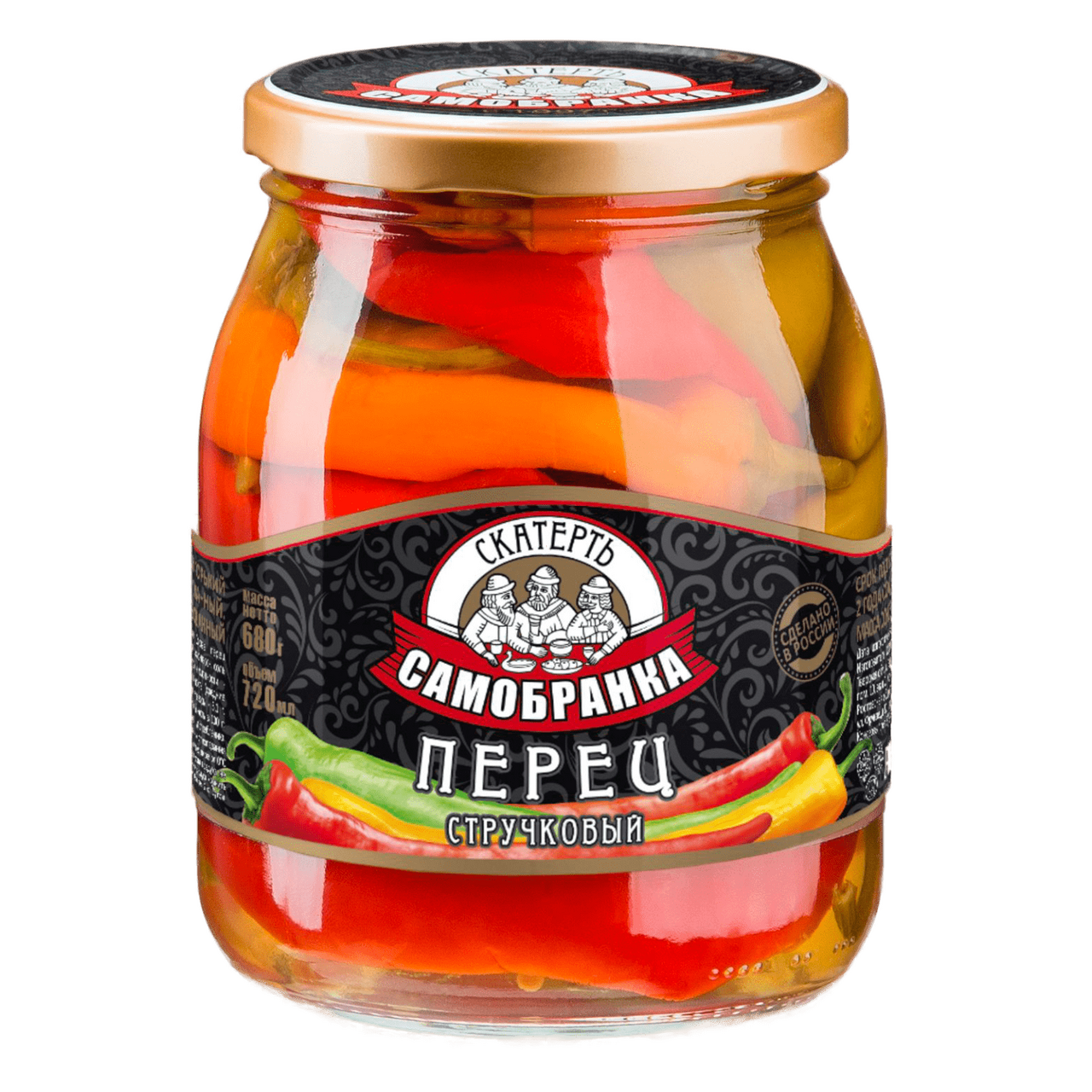 Перец стручковый Скатерть-Самобранка маринованный, 720мл