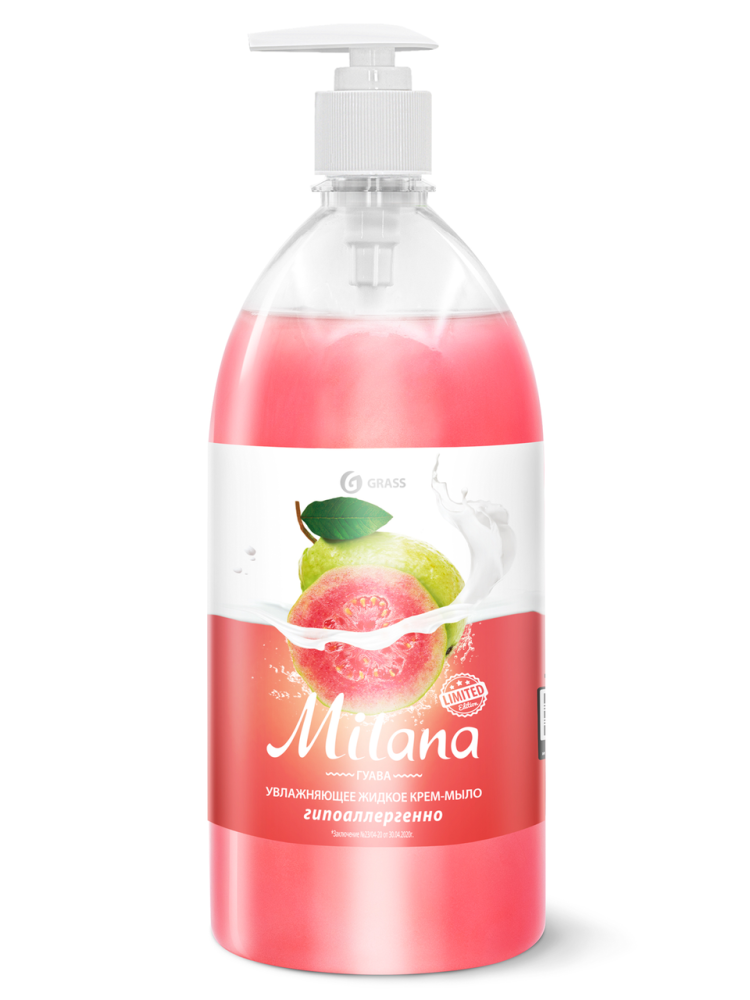 Крем-мыло жидкое Grass Milana Гуава увлажняющее, 1л
