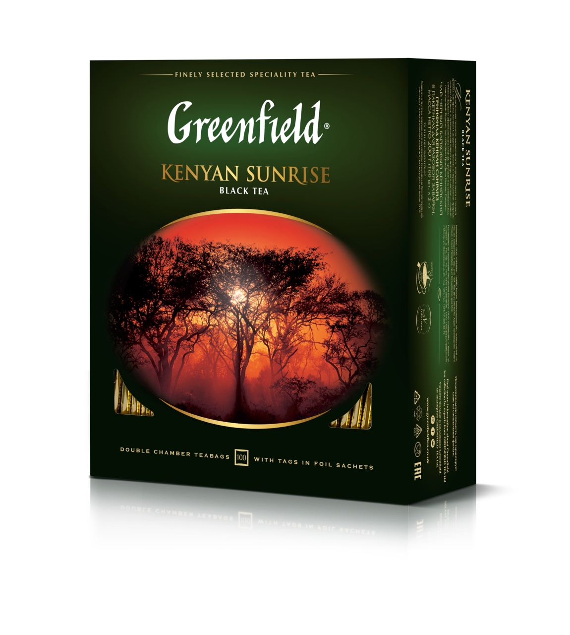 Чай Greenfield черный Kenyan Sunrise 100пак*2г