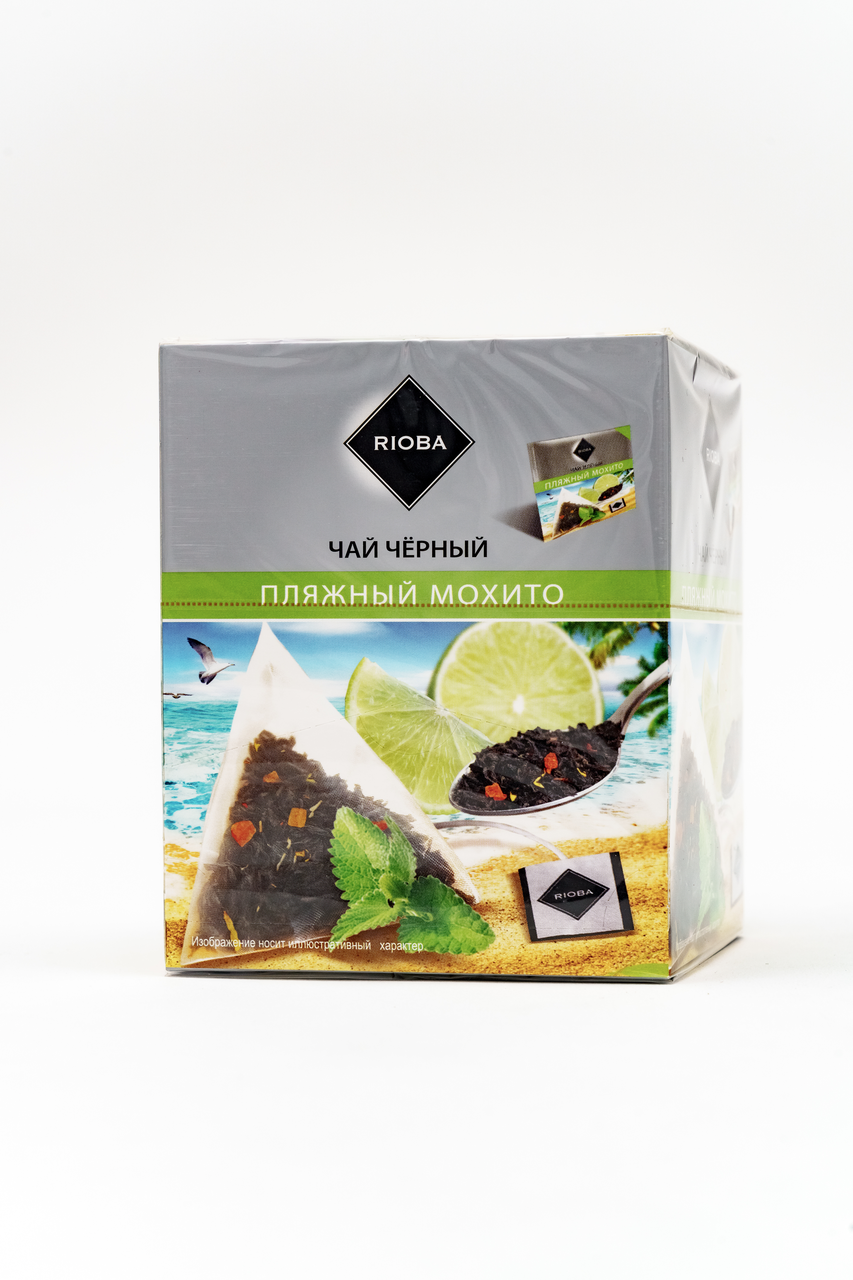 Чай черный Rioba Пляжный мохито в пакетиках 2 г х 20 шт