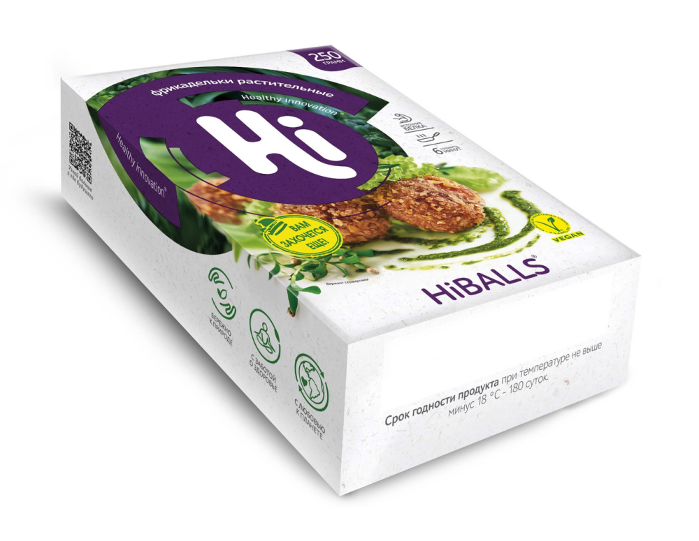Фрикадельки Hi Hiballs растительные замороженные, 250г