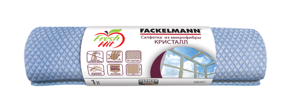 Салфетка Fackelmann Кристалл микрофибра 30 х 30 см