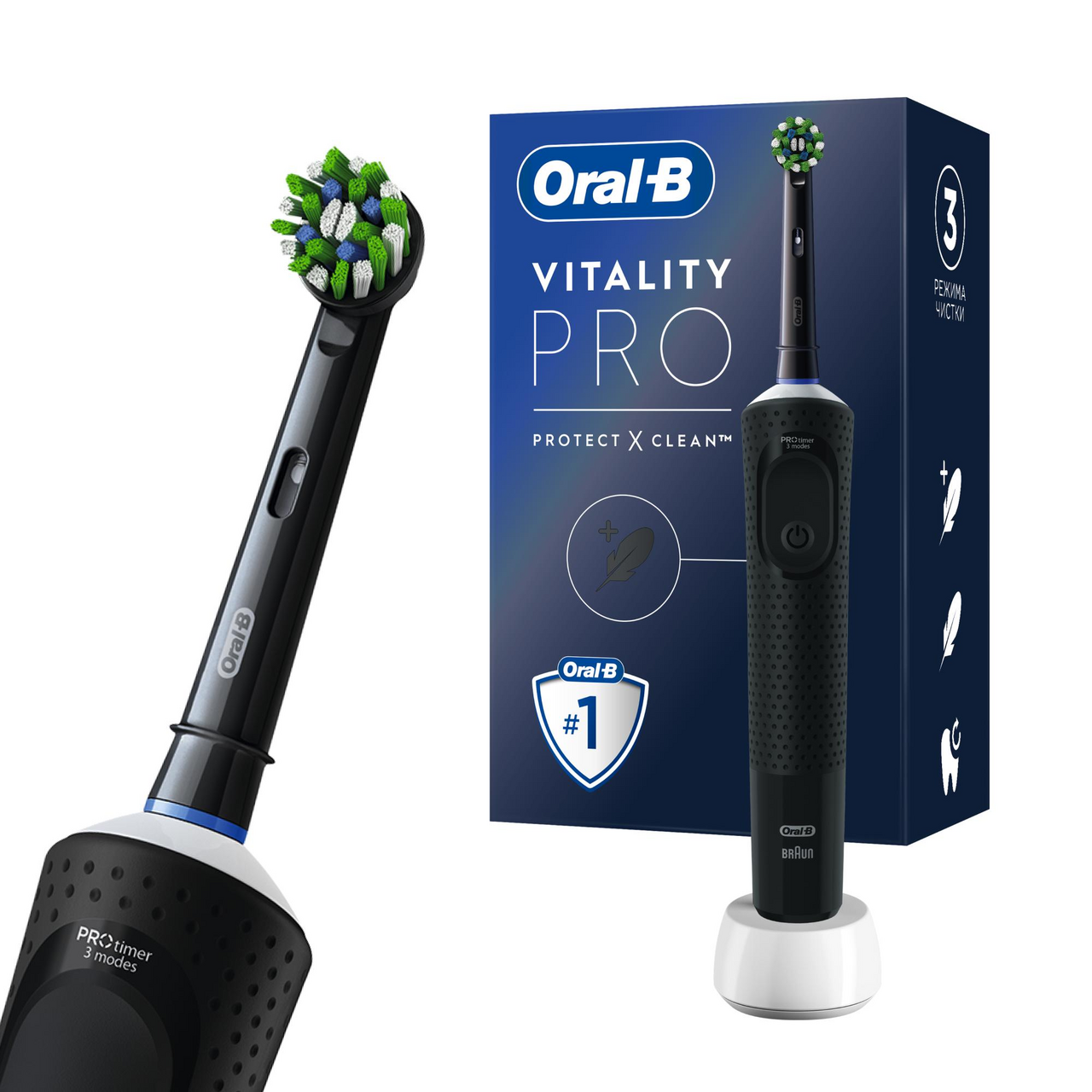 Зубная щетка Oral-B Vitality Pro электрическая черная