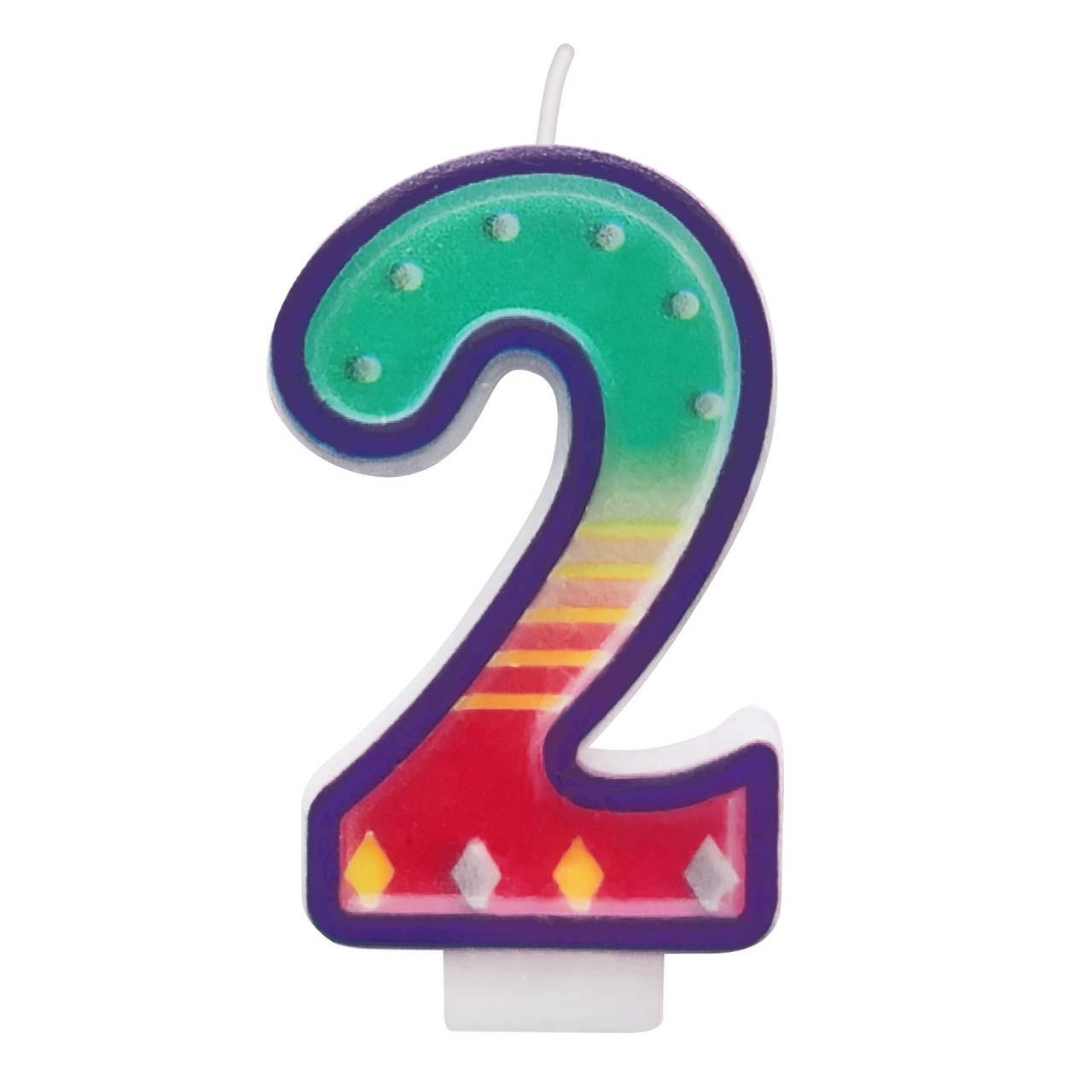 Свеча-цифра 2 Fiolento Friendly Birthday