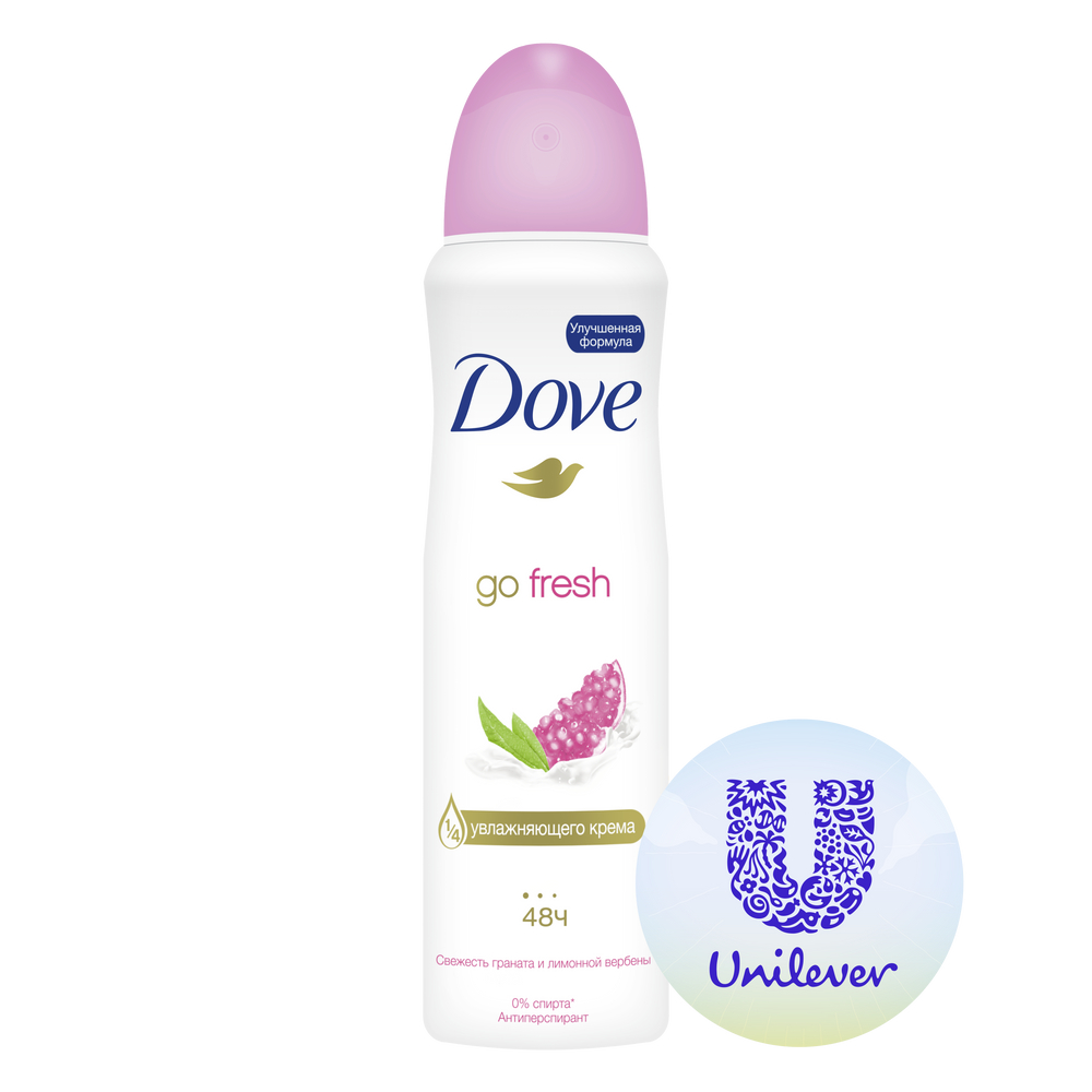 Дезодорант-антиперспирант Dove \"Свежесть граната и лимонной вербены\" аэрозоль, 150мл