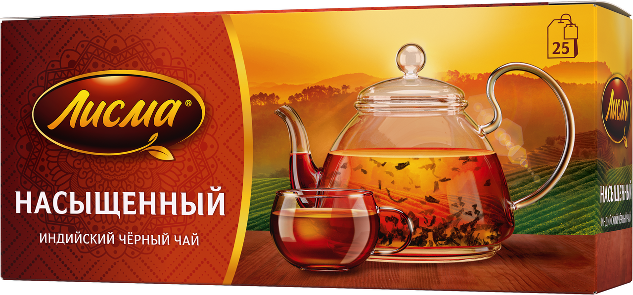 Чай Лисма насыщенный пакетированный (1.8г x 25шт), 45г