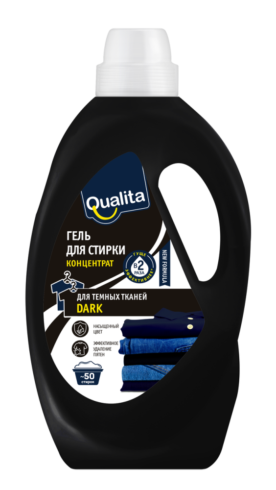 Гель для стирки Qualita для темного белья, 2л