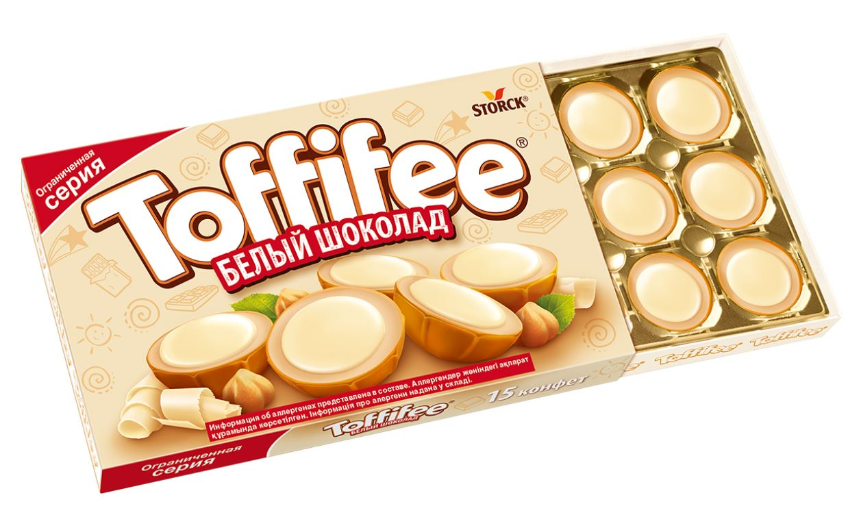 Конфеты Toffifee белый шоколад, 125г