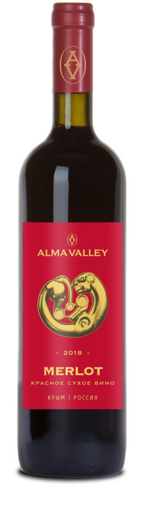 Вино Alma Valley Merlot красное сухое, 0.75л