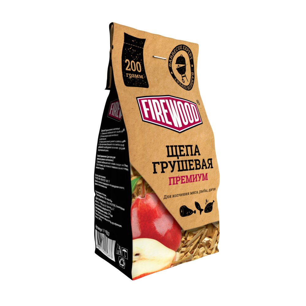 Щепа FireWood для копчения грушевая 200 г