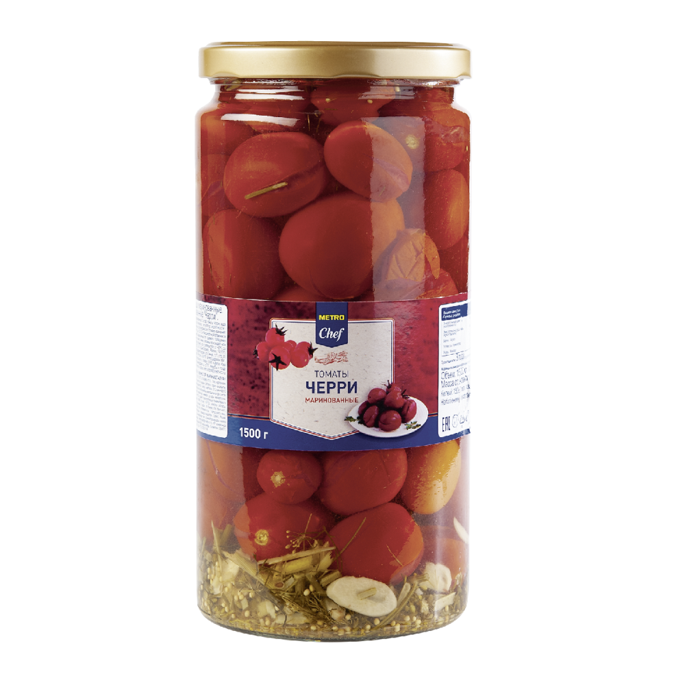Томаты METRO CHEF черри маринованные, 1500 мл