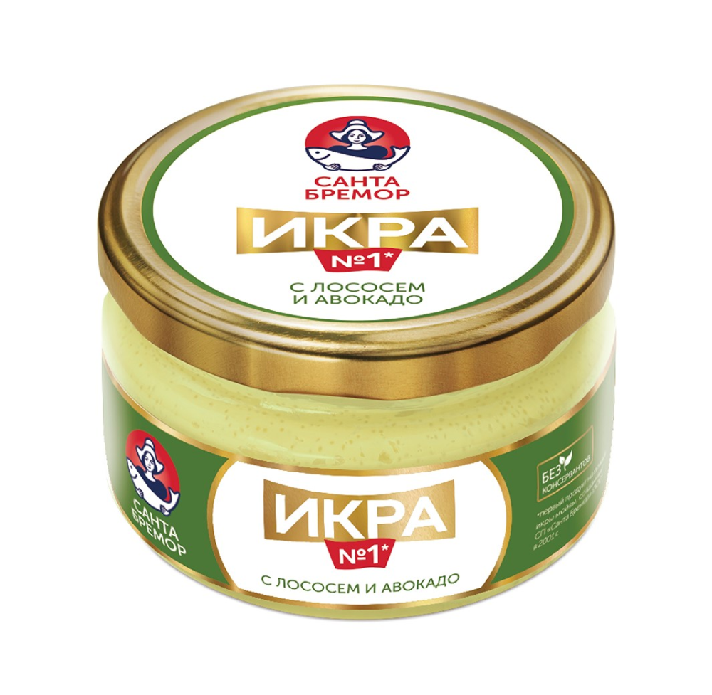 Икра Санта Бремор с лососем и авокадо, 180г