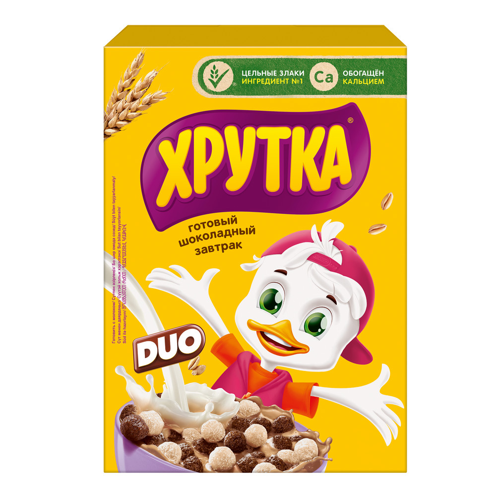 Завтрак готовый Хрутка Duo шоколадный, 350г