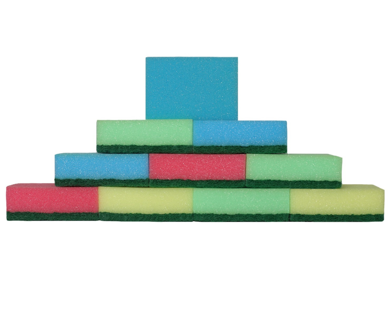 Губки Vileda Радуга для мытья посуды с абразивным слоем 10 шт