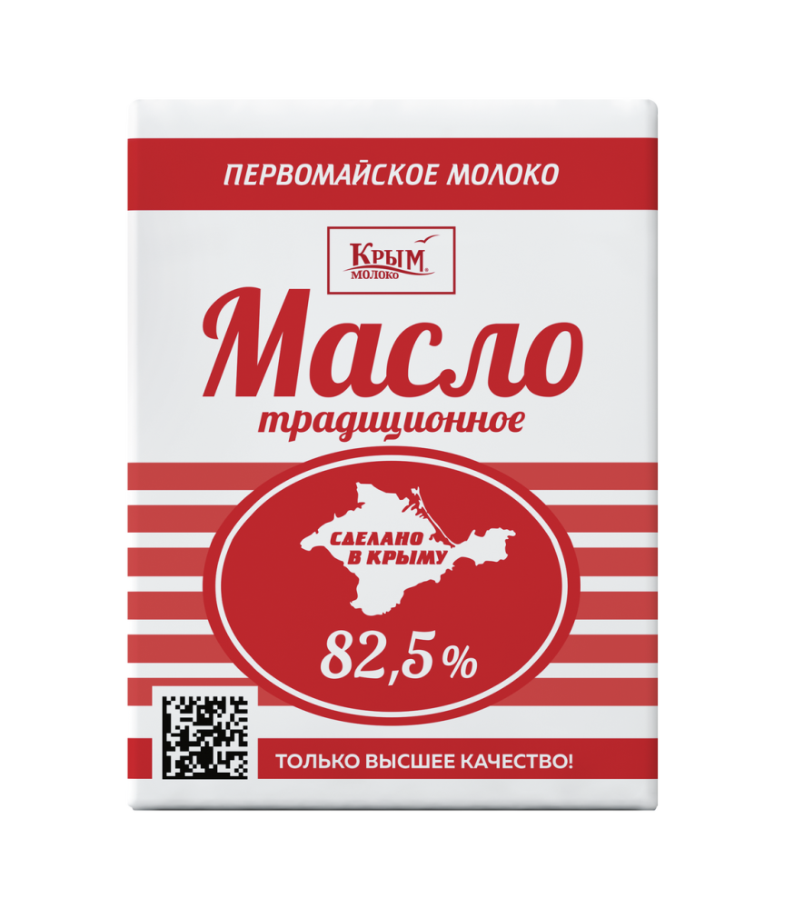 Масло сливочное Первомайское молоко 82.5%, 180г