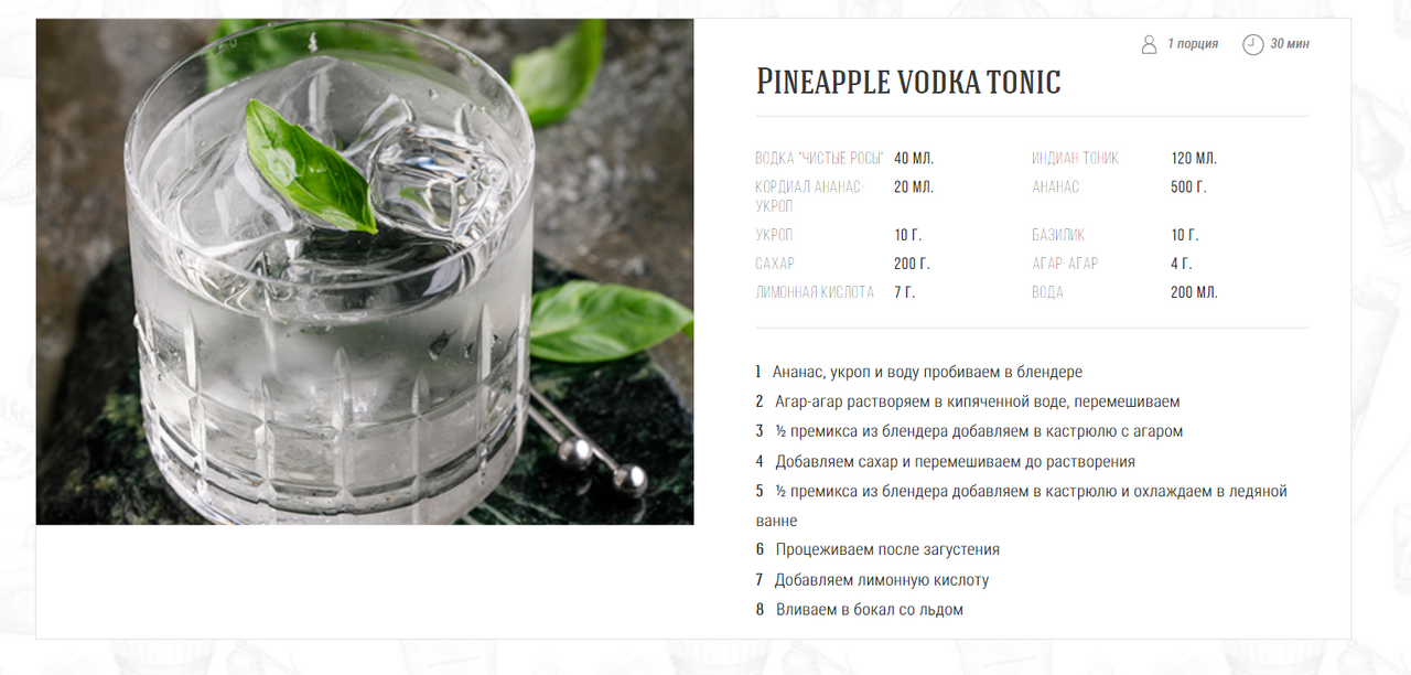 Водка Чистые Росы Organic, 1л