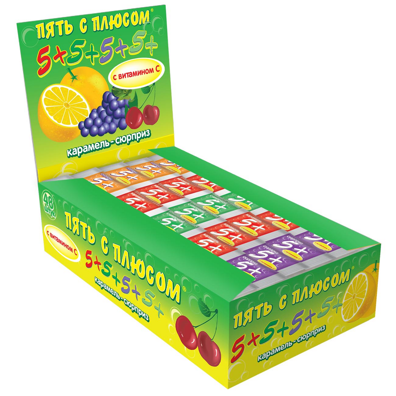 Карамель леденцовая 5+ с витамином С, 18г