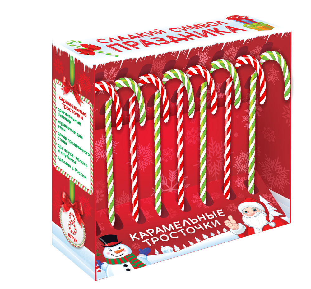 Тросточки карамельные 120г, 8 шт.