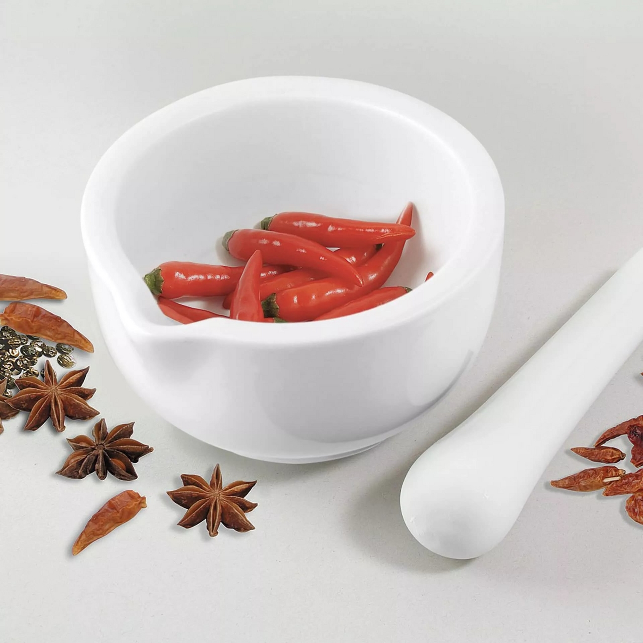 Ступка с пестиком Fackelmann фарфор 11.5 x 6.5см, 350мл