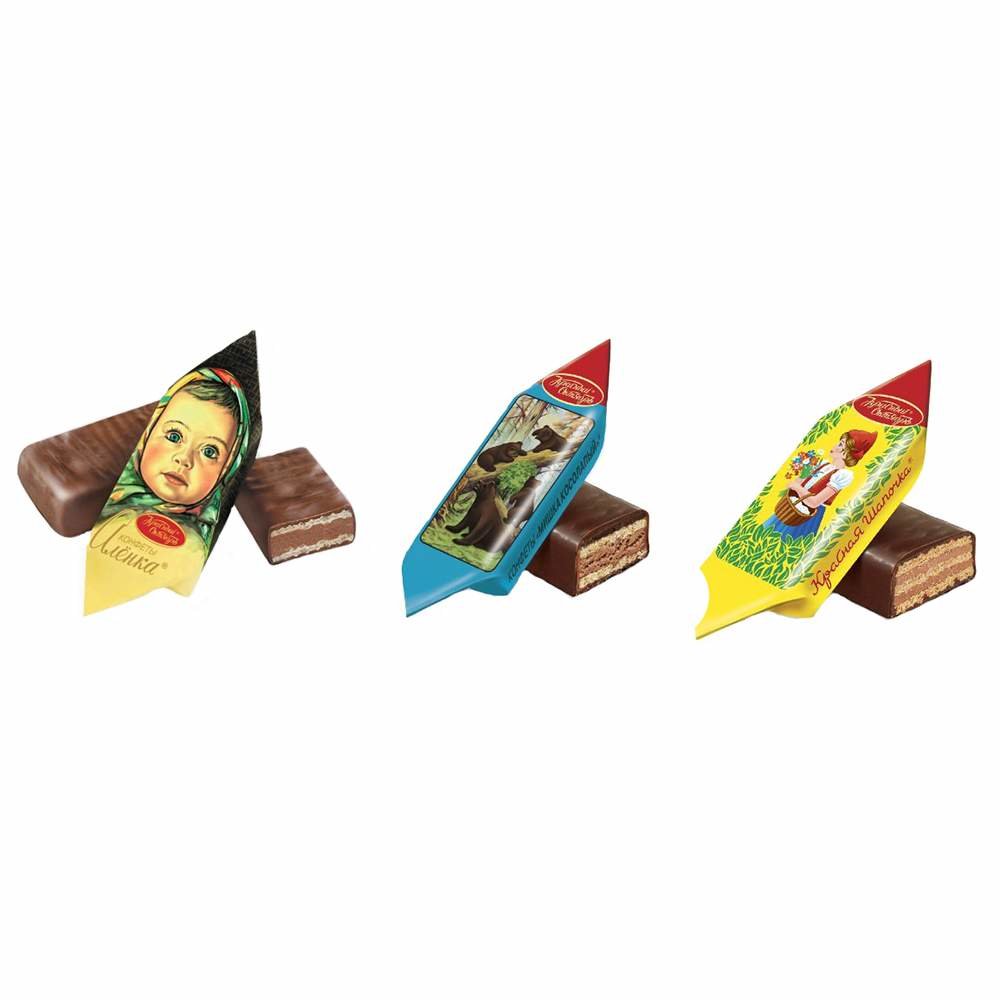 Конфеты Красный Октябрь Ассорти Мишка косолапый/Аленка/Красная Шапочка 700г
