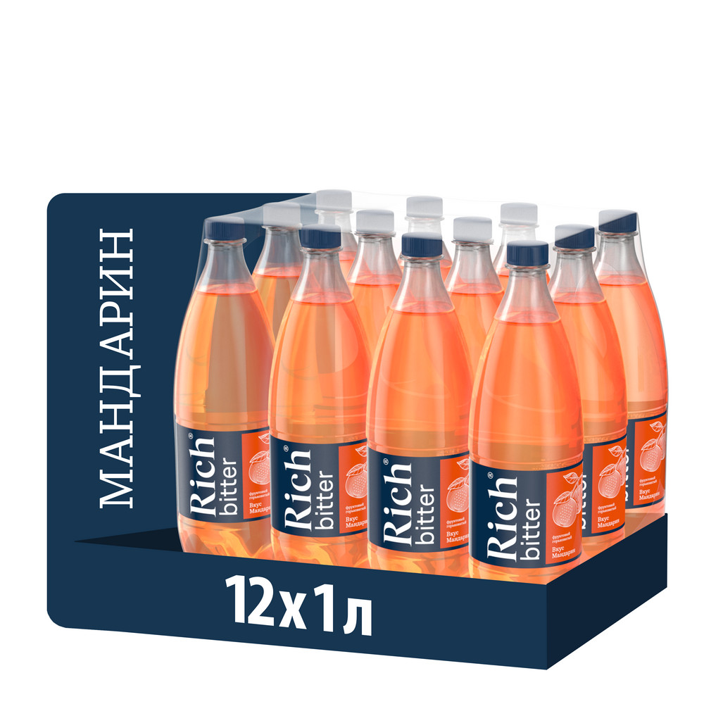 Напиток Rich bitter Мандарин газированный, 1л