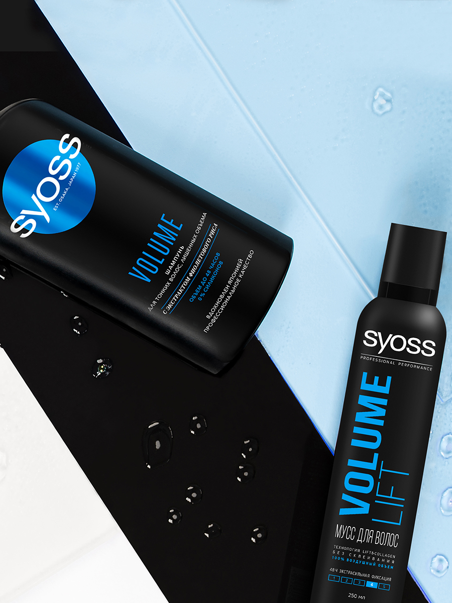 Мусс для укладки волос Syoss Professional Volume Lift объем, экстрасильная фиксация, 250мл