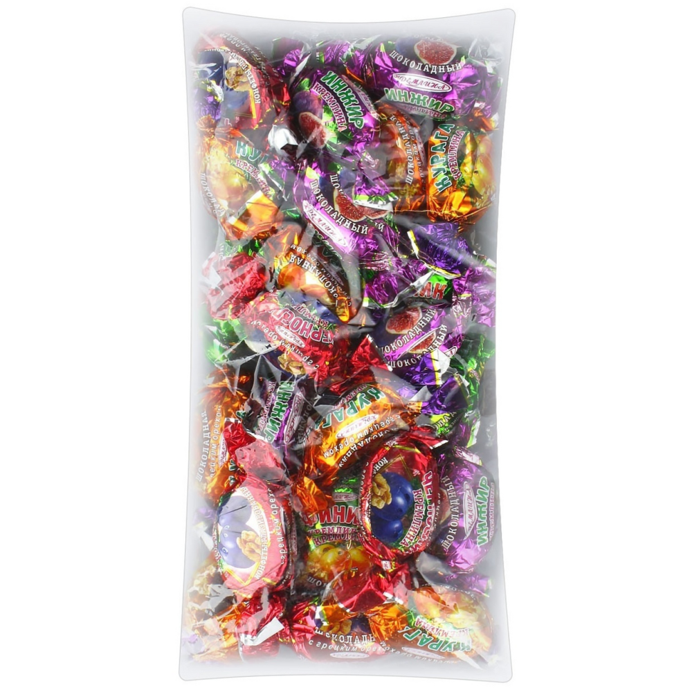 Конфеты Кремлина микс фрукты шоколадные с орехом 1 кг