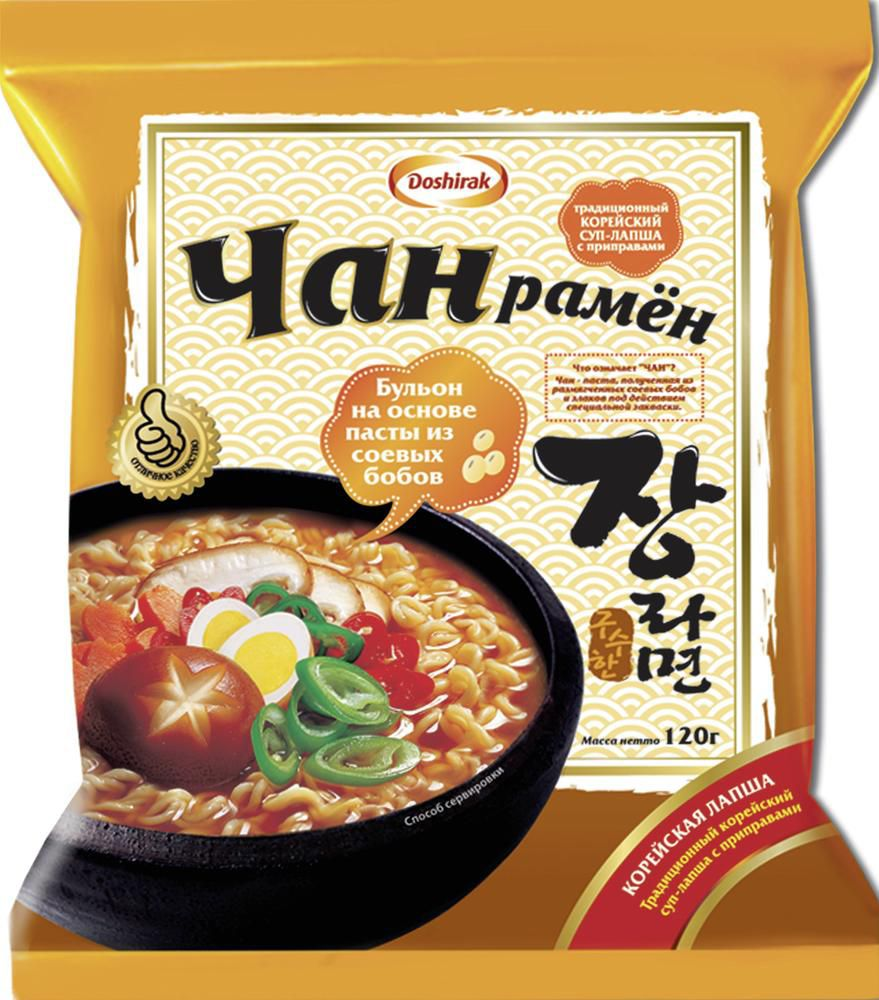 Лапша Доширак корейская быстрого приготовления с приправами "Чан рамён" 120г