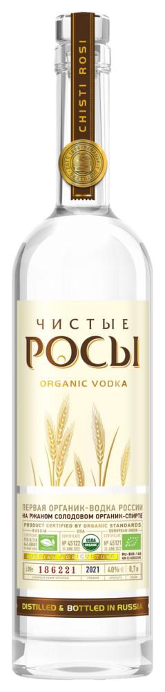 Водка Чистые Росы Из ржаного зерна, 0.5л