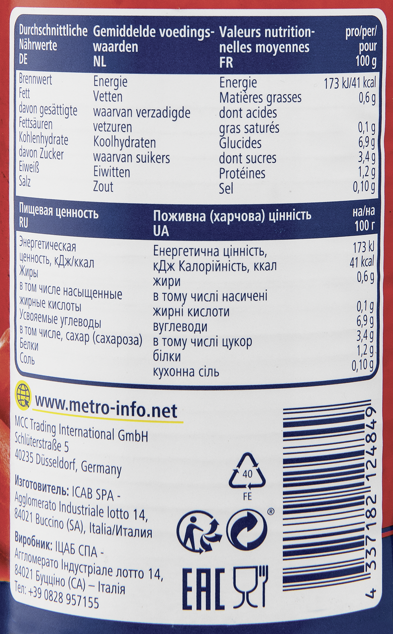 Томаты Fine Life стерилизованные очищенные в собственном соку 400 г