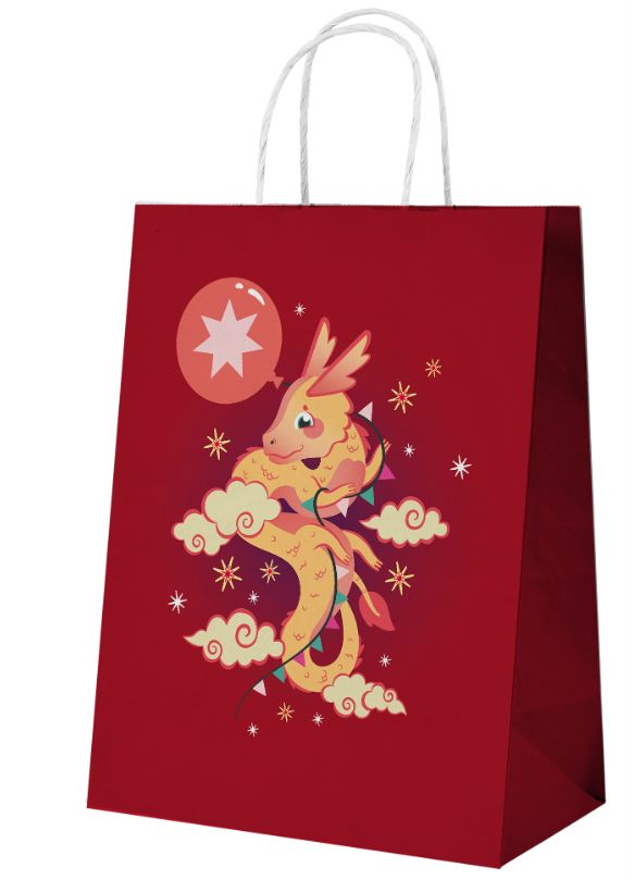 Сумка подарочная Архбум-Упак дракон, 25 x 32 x 11см Сумка подарочная Архбум-Упак дракон, 25 x 32 x 11см