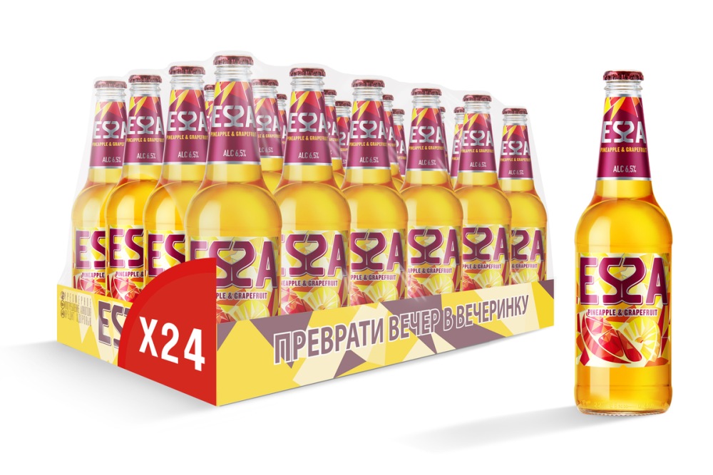 Напиток Essa пивной ананас-грейпфрут, 0.4л x 24 шт