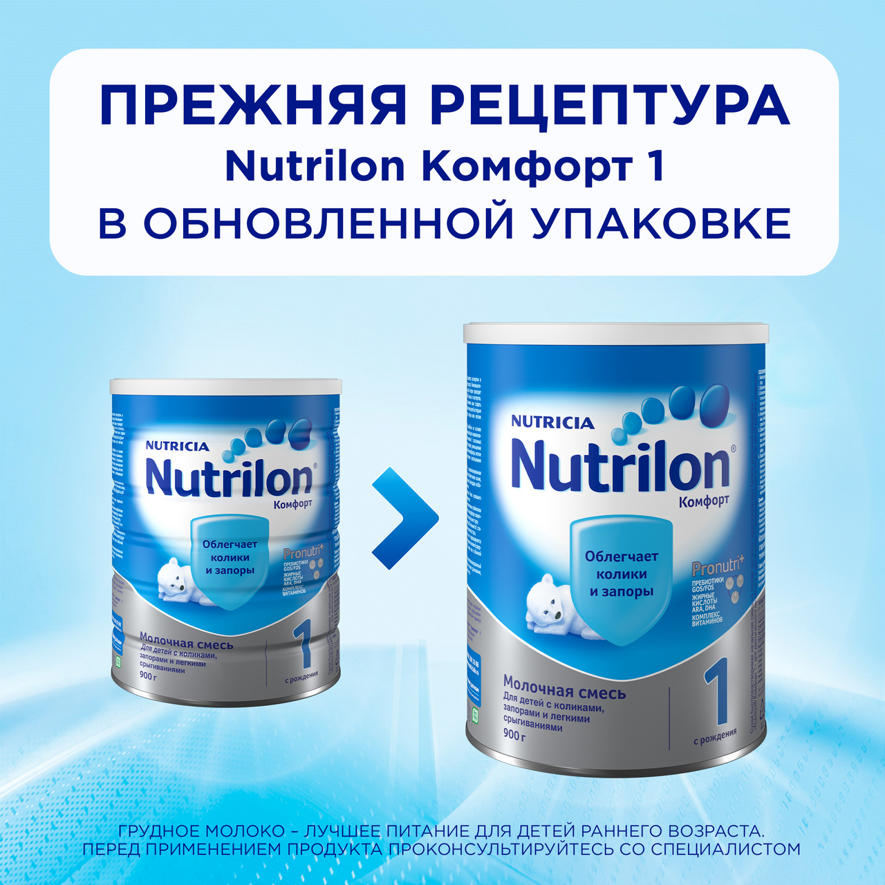 Смесь Nutrilon молочная Комфорт 1, 900г