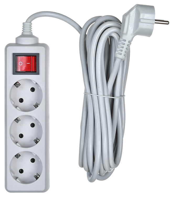 Сетевой фильтр Buro 300SL-5-G 5м (3 розетки) серый