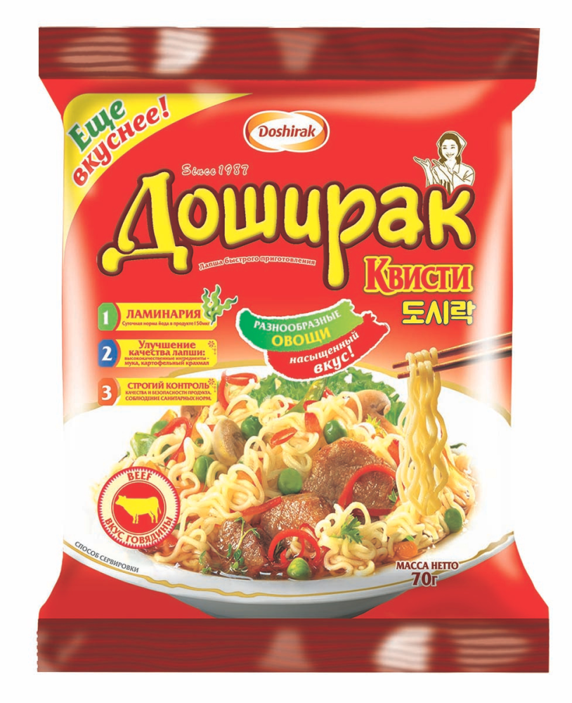 Лапша Доширак Квисти со вкусом говядины 70г