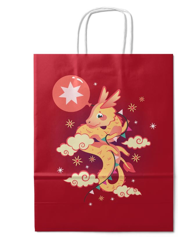Сумка подарочная Архбум-Упак дракон, 25 x 32 x 11см Сумка подарочная Архбум-Упак дракон, 25 x 32 x 11см