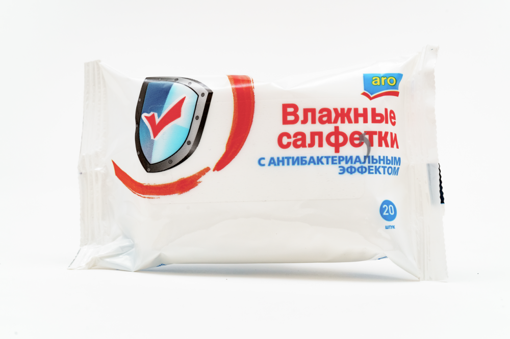 Салфетки ARO влажные антибактериальные, 20шт