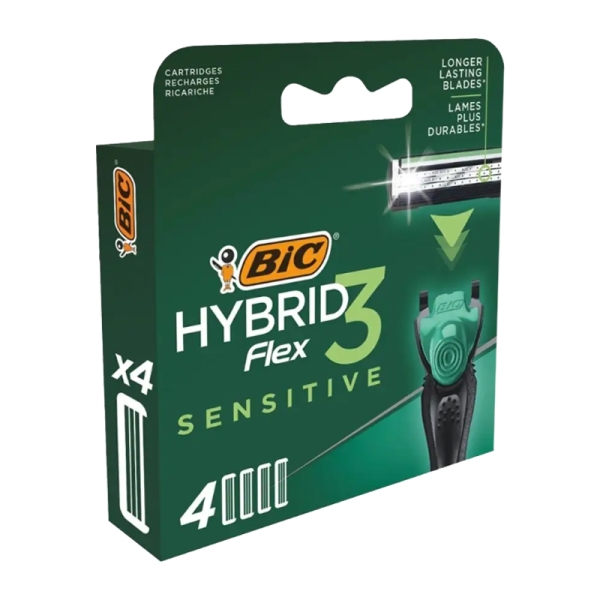 Кассеты сменные BIC Flex 3 Hybrid Sensitive, 4шт
