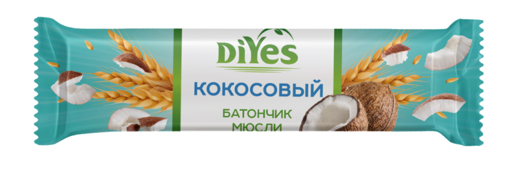 Батончик-мюсли DiYes кокосовый, 25г