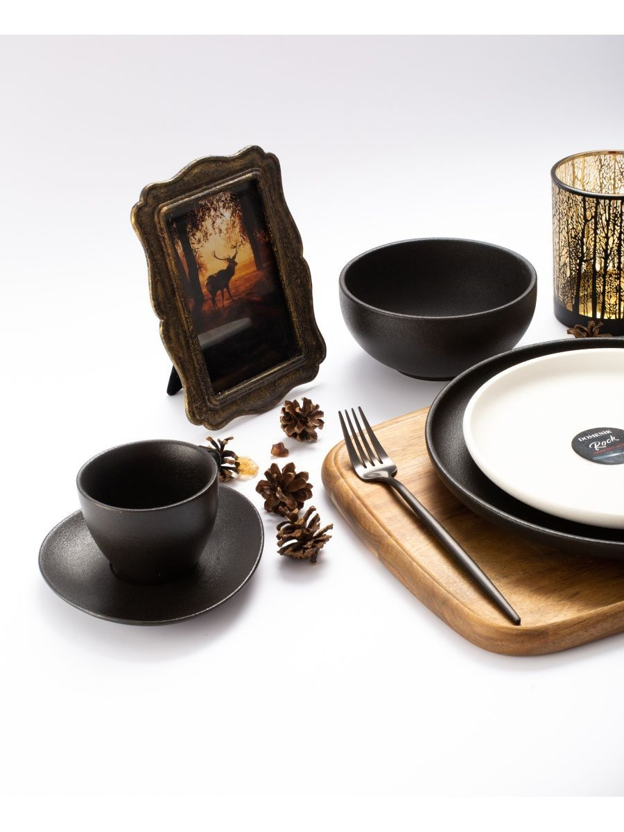 Пара чайная Domenik Rock Black, 200мл