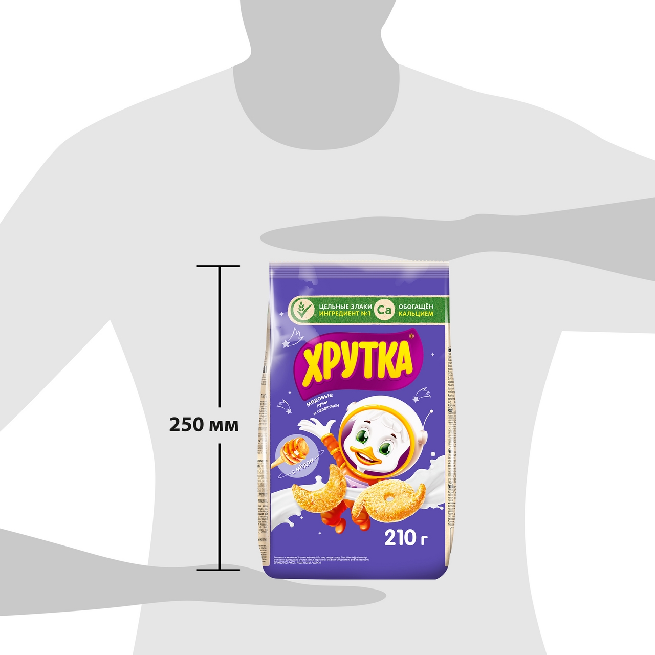 Завтрак готовый Хрутка медовый обогащенный кальцием, 210г