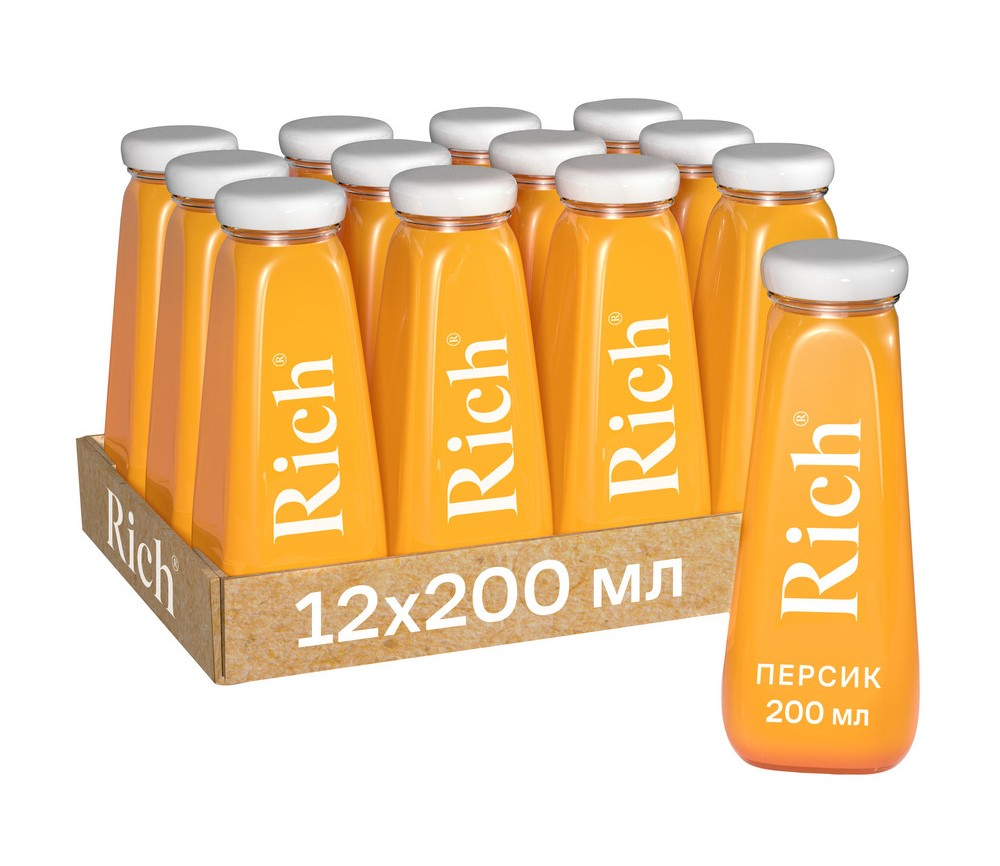 Нектар Rich персиковый с мякотью, 200мл