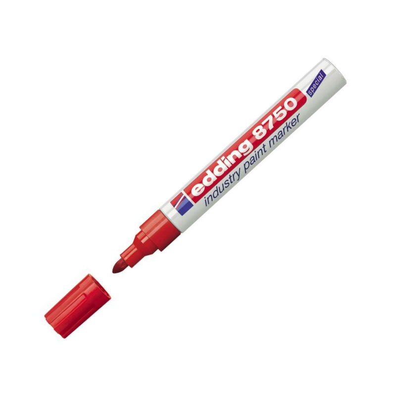 Маркер Edding промышленный E-8750 красный, 2-4мм