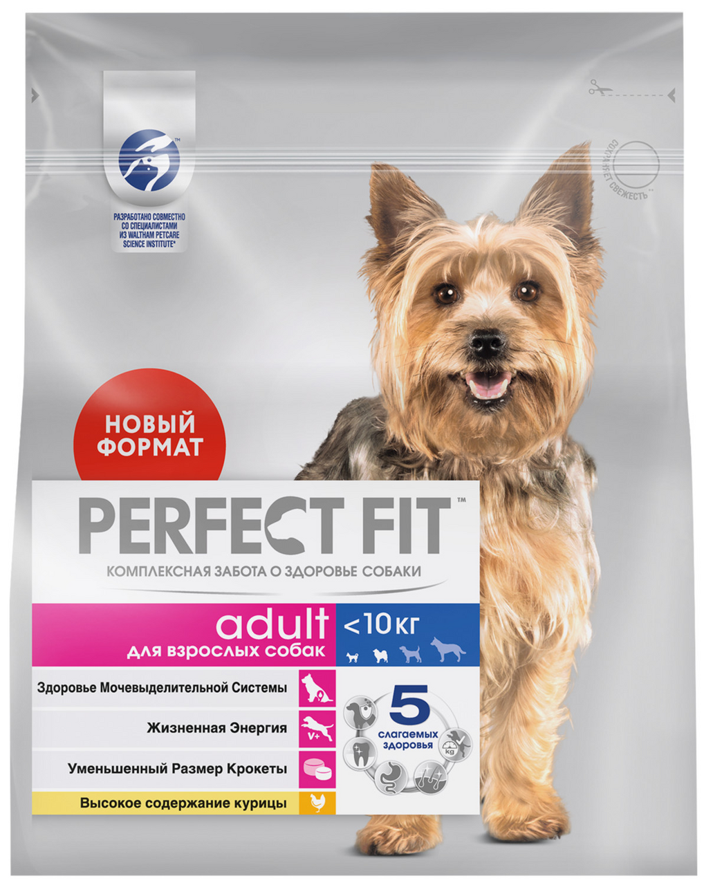 Корм сухой Perfect Fit для собак мелких и миниатюрных пород старше 1 года курица, 1.2кг