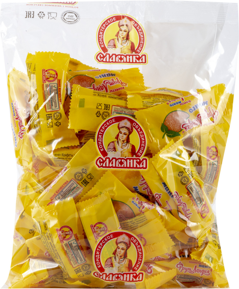 Конфеты Славянка Фрутландия со вкусом манго, 1кг Конфеты Славянка Фрутландия со вкусом манго, 1кг