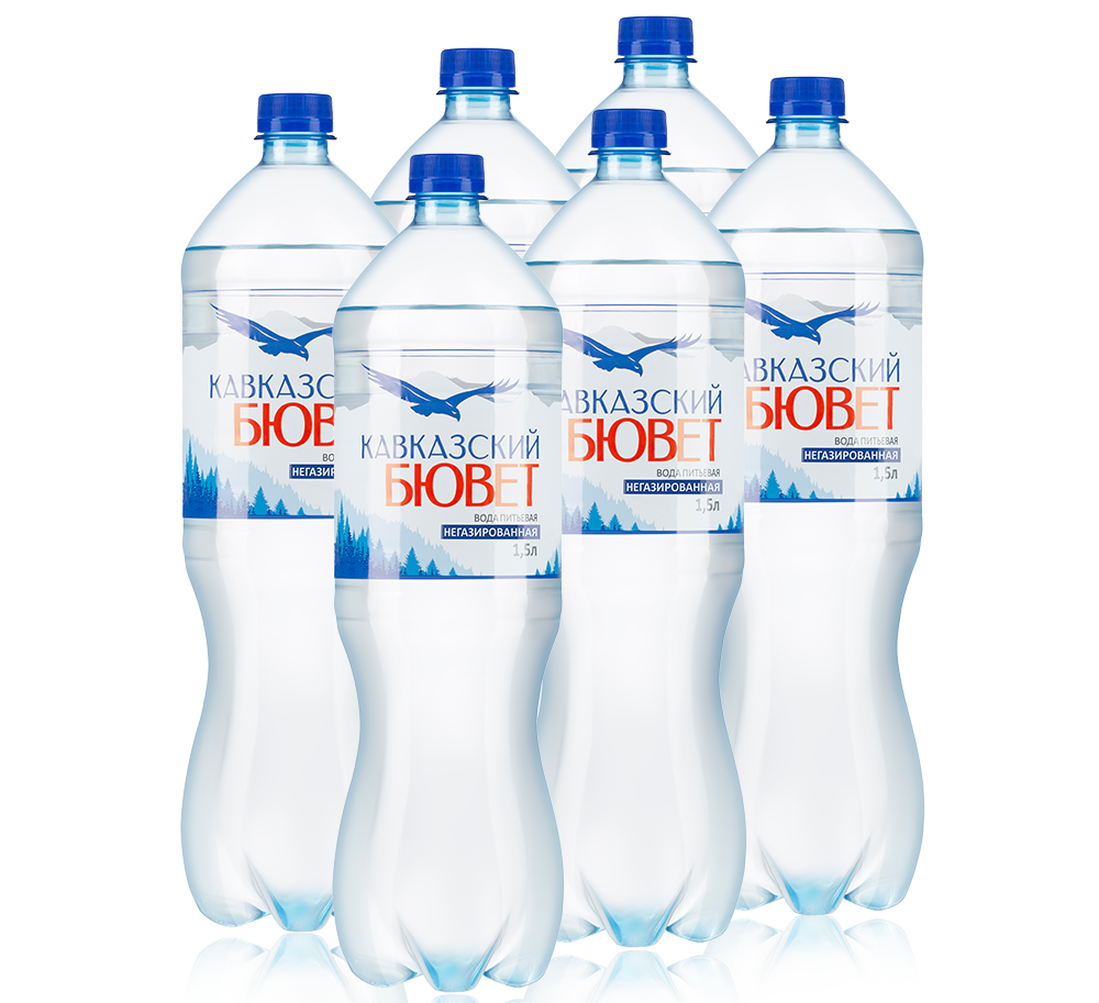 Вода питьевая Кавказский бювет негазированная, 1.5л